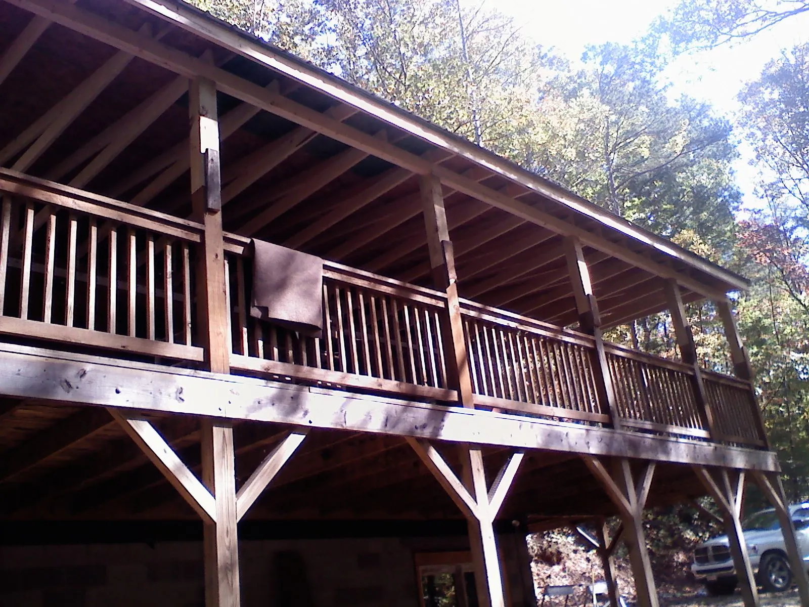 Timber framing under a new elevated porch and deck — Roof Leak Repair in Bird In Hand by Roofing Brothers